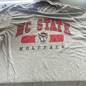 Grey and Red NC State Shirt Used size L